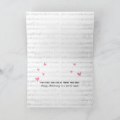 バラ花びらオンピアノ鍵アニバーサリーカード カード (内部)