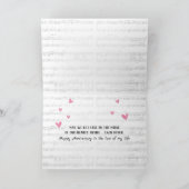 バラ花びらオンピアノ鍵記念日 カード (内部)