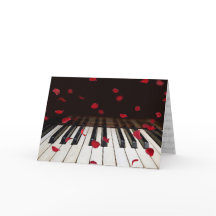 バラ花びらオンピアノ鍵記念日