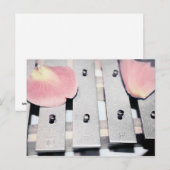 バラ花びらオンメタルベル色あせたスタイル ポストカード (正面/裏面)