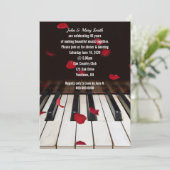 バラ花びらオンPiano 40周年記念パーティー 招待状 (スタンド正面)