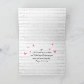 バラ花びらオンPiano Anniversary Card カード (内部)