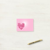 バラ花びらハートStickiesノートブロック ポストイット (デスク上)