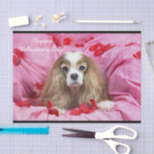 バラ花びらバレンタインデイカバリヤキングチャールズ 薄葉紙 (クラフト)