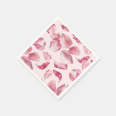 バラ花びらパターン花びらおよびプロセッコブライダル スタンダードカクテルナプキン (角)