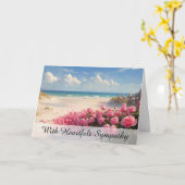 *~*バラ花びらビーチTV2悔やみや弔慰ラブライト カード (黄色い花)