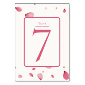 バラ花びら水彩フローラ テーブルナンバー (正面)