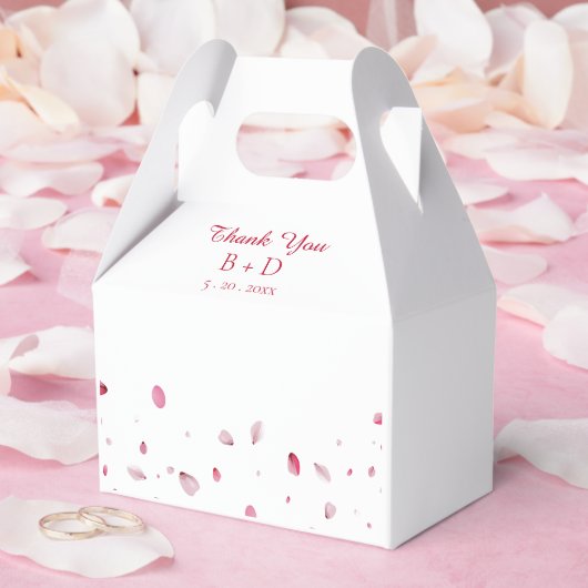 バラ花びら水色エレガントなウェディングパーティー フェイバーボックス (ウェディング)