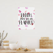 バラ花びら開花 ポスター (キッチン)