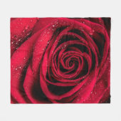 バラ花びら1 フリースブランケット (正面(横))