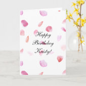 バラ花びら カード (黄色い花)