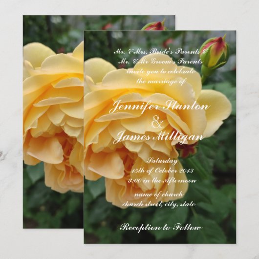 バラ花への招待 招待状 (正面/裏面)