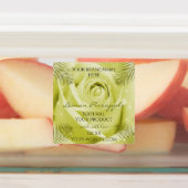 バラ花イエローオレンジとピンクの製品ラベル ラベル (貼付)