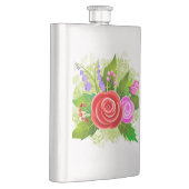 バラ花イラストレーション フラスク (右)