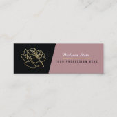 バラ花エレガントフローラフェミニンプロフェッショナル スキニー名刺 (正面)