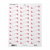 バラ花エレガント手筆水彩アート ラベル (フルシート)