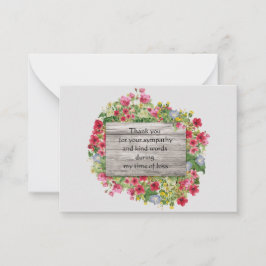 バラ花サンキューカード ノートカード