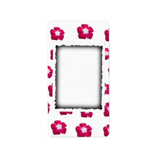 バラ花デザイン ラベル (正面)