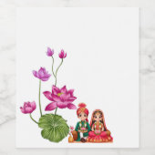 バラ花デザイン ワインラベル (シングルラベル)