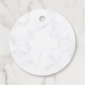 バラ花パーソナライズされた結婚式の引き出物ラベル フェイバータグ (裏面)