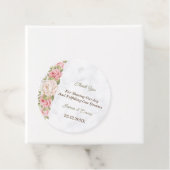 バラ花パーソナライズされた結婚式の引き出物ラベル フェイバータグ (インサイチュ)