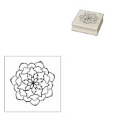 バラ花モチーフイラストレーションスタンプ ラバースタンプ (押印)