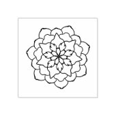 バラ花モチーフイラストレーションスタンプ ラバースタンプ (インプリント)