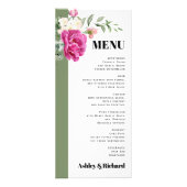 バラ花仙人の結婚メニューカード付きブランチ ラックカード (正面)