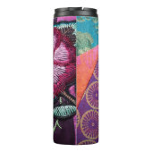 バラ花刺繍ルックカラフルboho タンブラー (裏面)