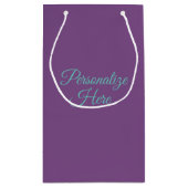 バラ花刺繍ルックボホパープル スモールペーパーバッグ (裏面)