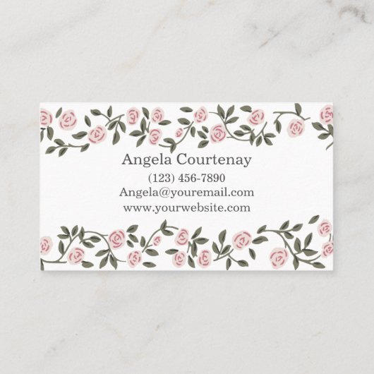 バラ花名刺 名刺 (裏面)