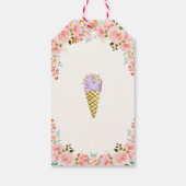 バラ花園スクープアイスクリームベビーシャワー ギフトタグ (裏面)