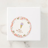 バラ花園スクープアイスクリームベビーシャワー フェイバータグ (インサイチュ)