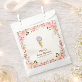 バラ花園スクープアイスクリームベビーシャワー フェイバーバッグ