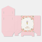 バラ花園スクープアイスクリームベビーシャワー フェイバーボックス (見開き)