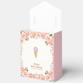 バラ花園スクープアイスクリームベビーシャワー フェイバーボックス (見開き)