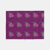 バラ花弁 フリースブランケット (正面(横))