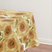 バラ花抽象芸術フローラプリントベージュ テーブルクロス (インサイチュ)