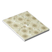 バラ花抽象芸術フローラプリントベージュ ノートパッド (アングル)