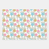 バラ花斑状包み紙シート ラッピングペーパーシート (正面)