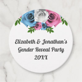 バラ花束ジェンダーの発表 フェイバータグ