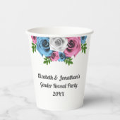 バラ花束ジェンダーの発表 紙コップ (正面)