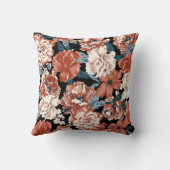 バラ花柄エレガントデザイン クッション (裏面)