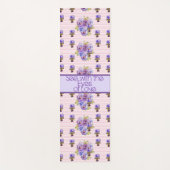 バラ花柄ピンク愛の目で見る ヨガマット (正面)