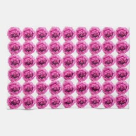 バラ花柄 キッチンタオル