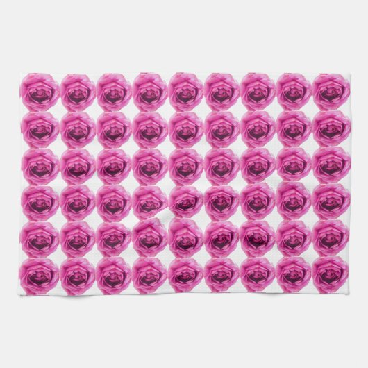 バラ花柄 キッチンタオル (横)