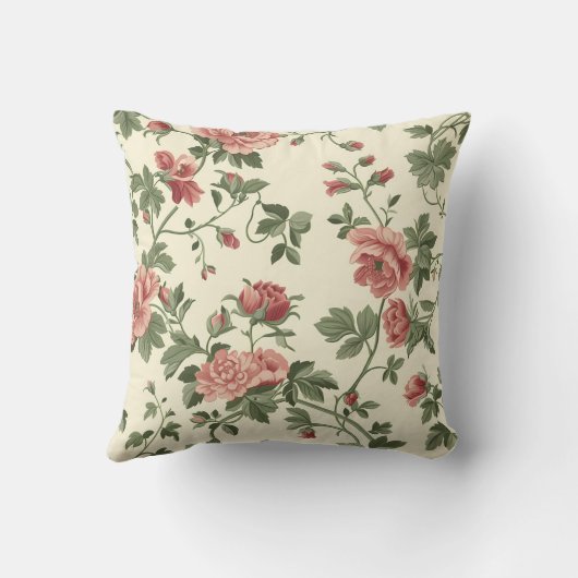 バラ花柄 クッション (裏面)