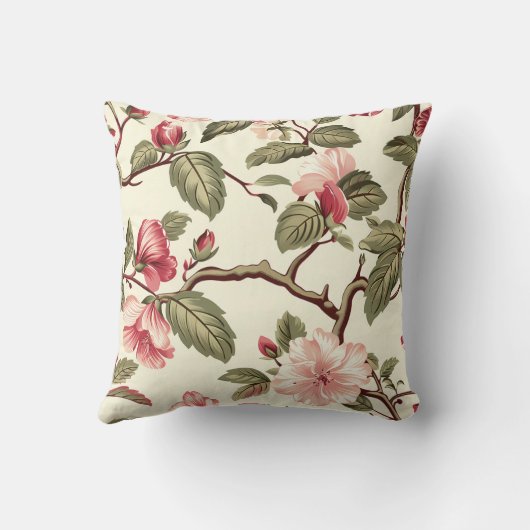 バラ花柄 クッション (裏面)