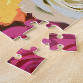 バラ花柄 ジグソーパズル (側面)