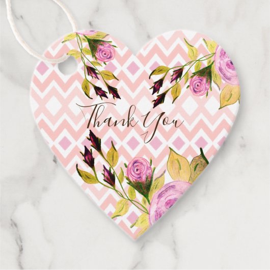 バラ花柄 フェイバータグ (正面)